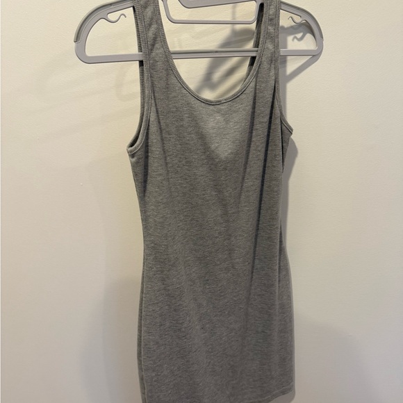 Superdown Kimmie Tank Mini Dress Gray Button-Down - Picture 3 of 4